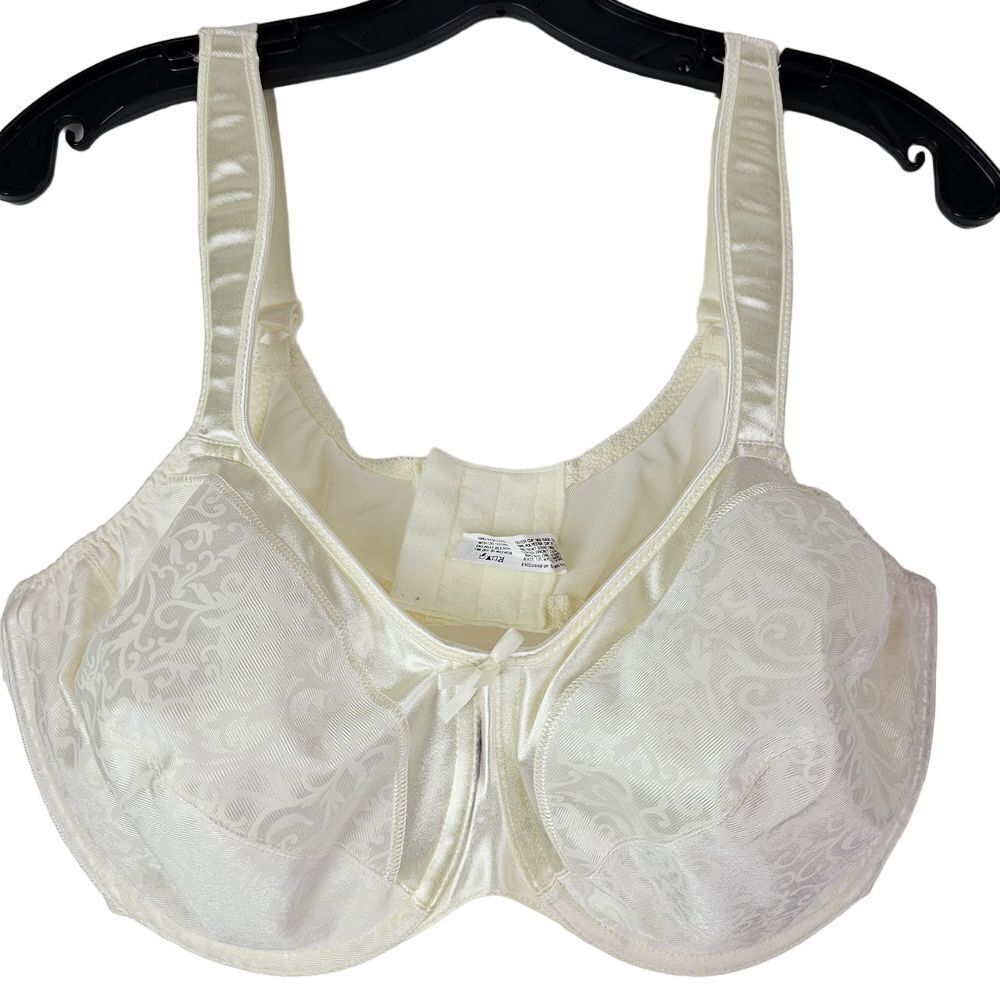 Bali Bra Womens‎ 42D Ivory 3562 Satin Tracings Minimizer Underwire Full Coverage